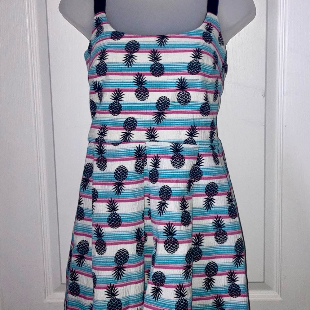 Pineapple Print Skater Dress